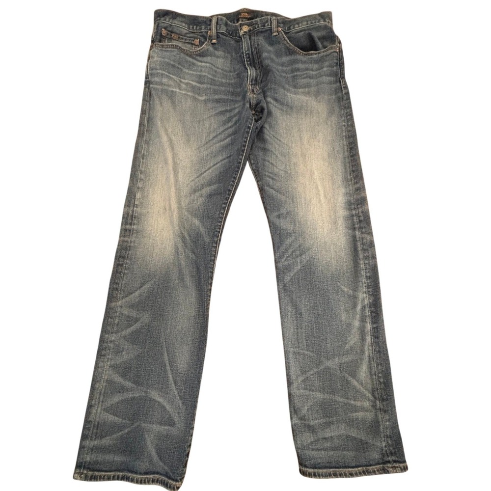 Polo Ralph Lauren Mens Straight Leg Jeans Medium Wash 36x34 Blue Denim RN 41381